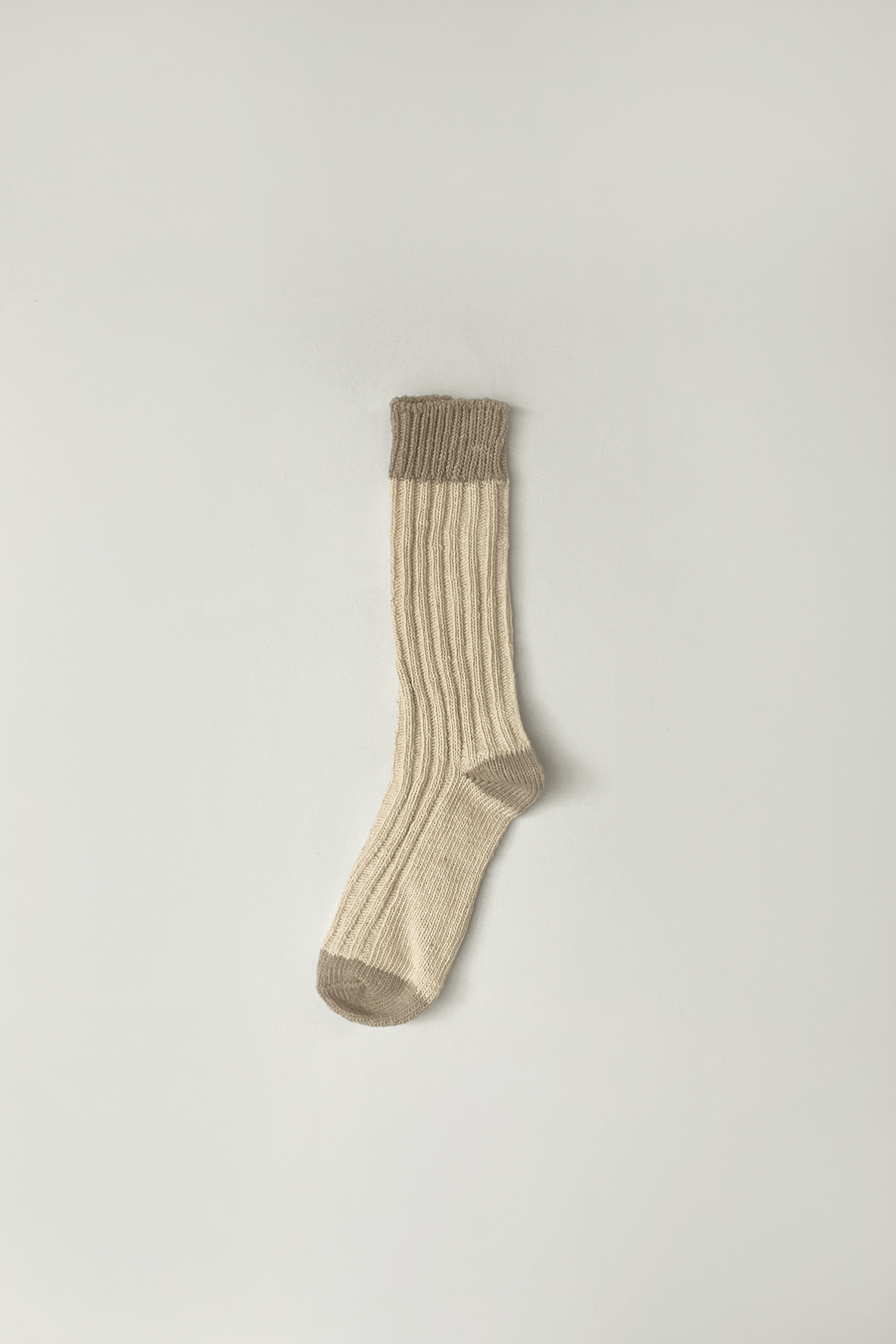 the woven sock - cream and natural