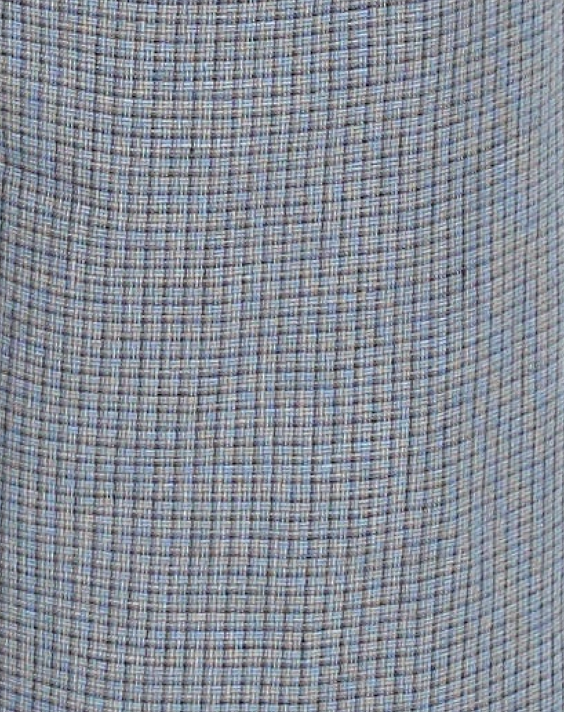 Close-up of the Indigo Check fabric by Deiji Studios: a fine indigo and grey micro-check linen, shown flat.