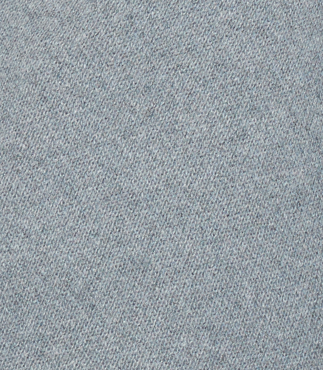 Close-up of the Wrap Cardigan - Grey fabric by Deiji Studios: a soft grey knit, shown flat.