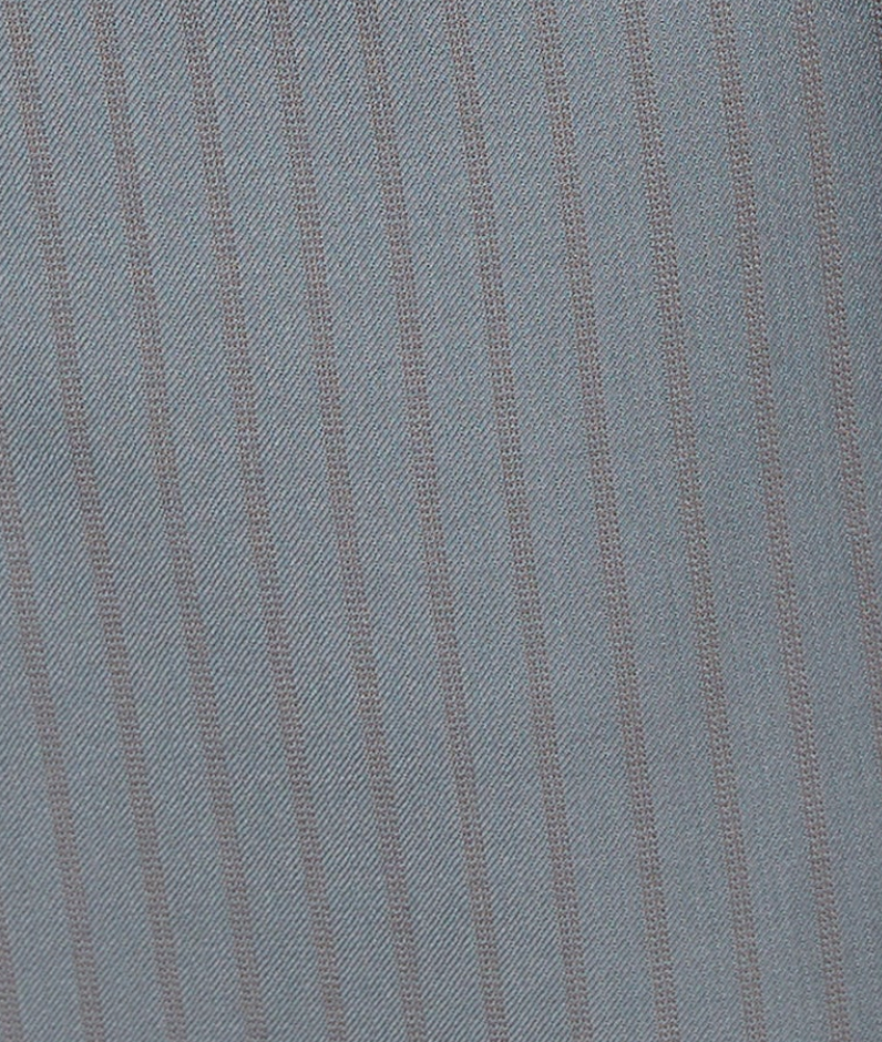 Close-up of the Boxer Pant - Grey Stripe fabric in light blue, featuring thin, evenly spaced vertical dark pinstripes that evoke a classic look. The visible woven texture suggests a comfortable and stylish design typical of relaxed boxer pants with an elasticated waistband.