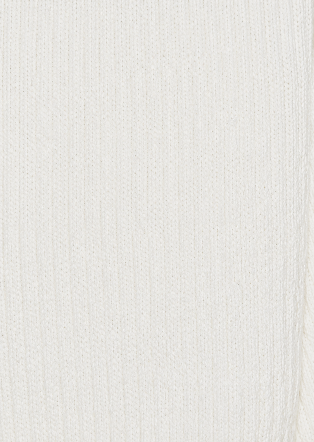 Close-up of the Wrap Cardigan - Snow fabric by Deiji Studios: a soft cream knit, shown flat.