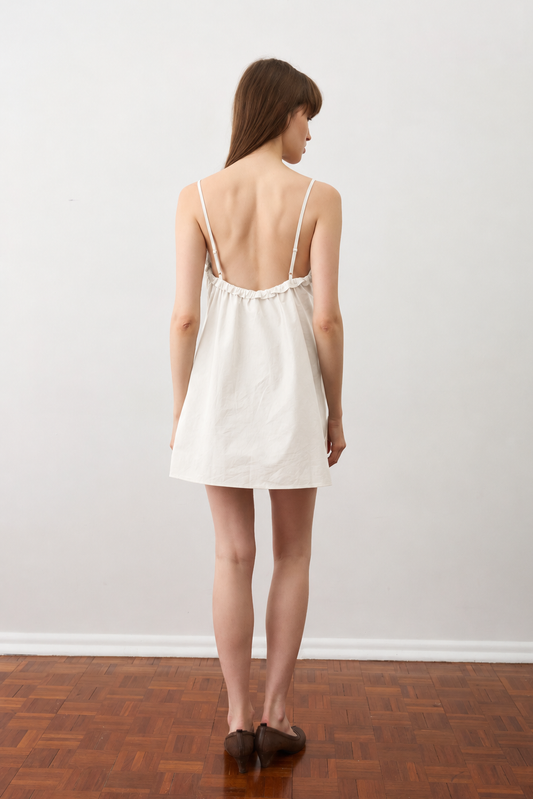 Bias Mini Dress - White
