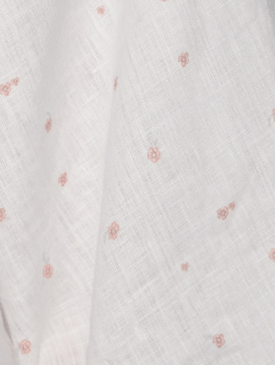 Close up fabric shot of the 02 Robe - Corsage Print - Deiji Studios