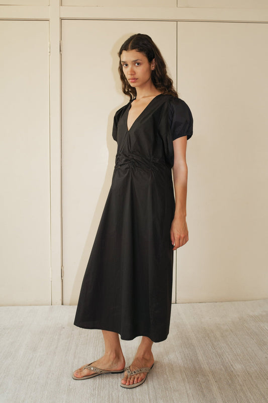 Pinched Dress - Black