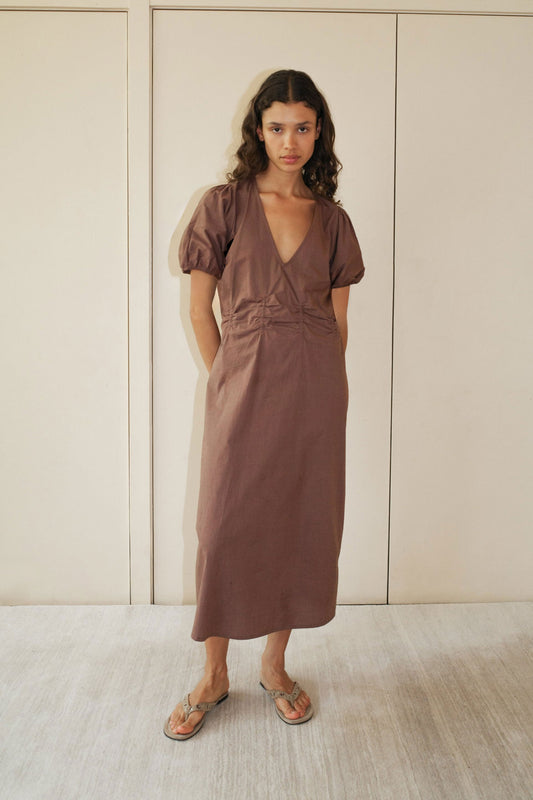 Pinched Dress - Cedar