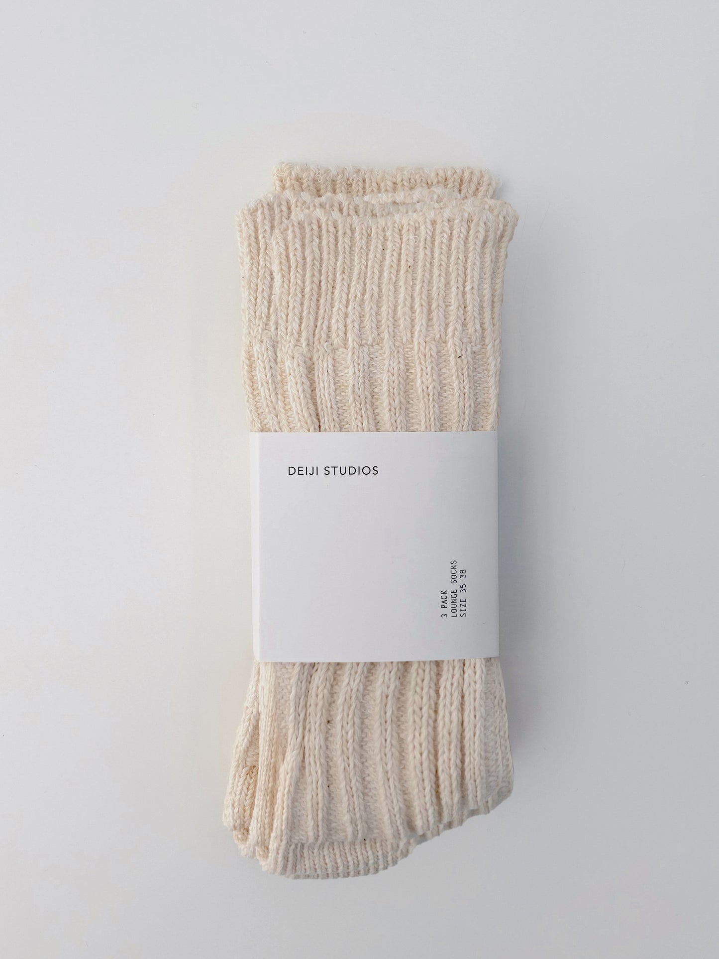 the woven sock 3 pack - cream