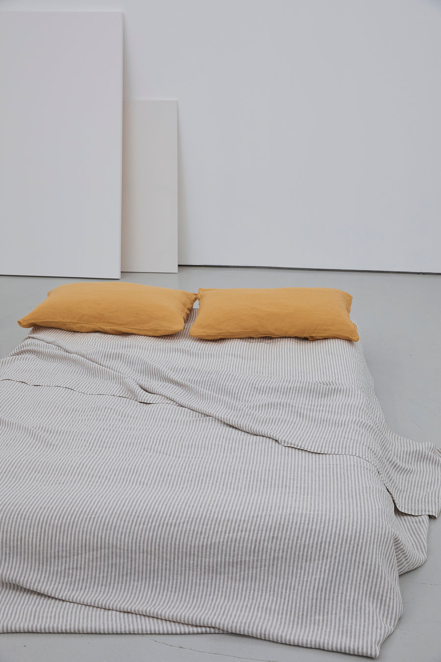linen pillow slips by Deiji Studios in mustard