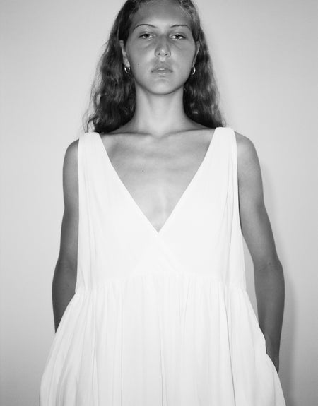 the brushed dress - white | Deiji Studios