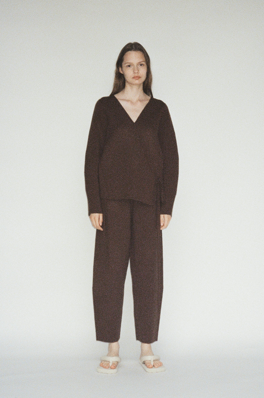the curved leg pant - cocoa