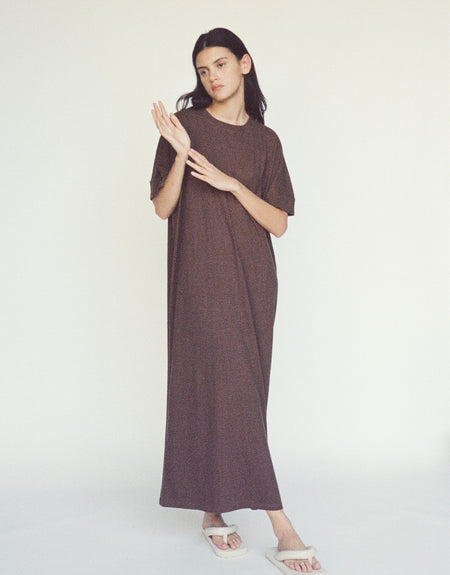 the jersey tee dress - brown | Deiji Studios