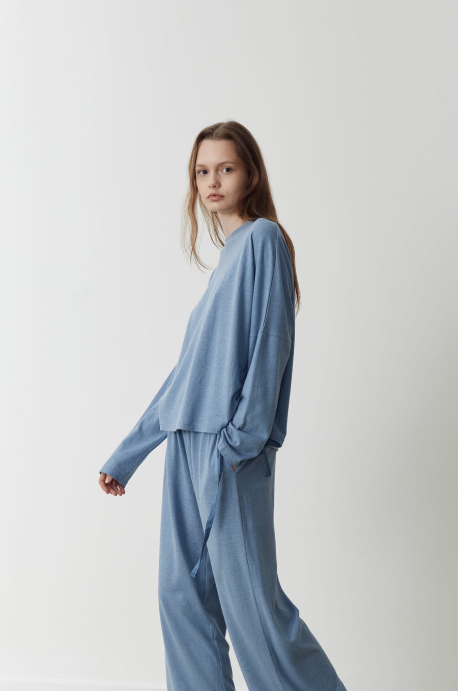 the long sleeve jersey top - cloud