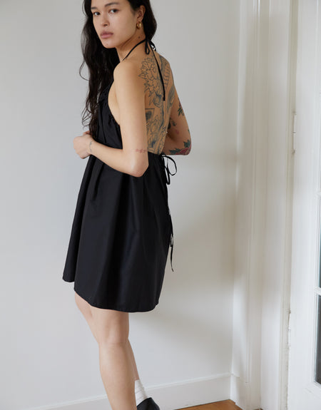 the halter dress - black | Deiji Studios