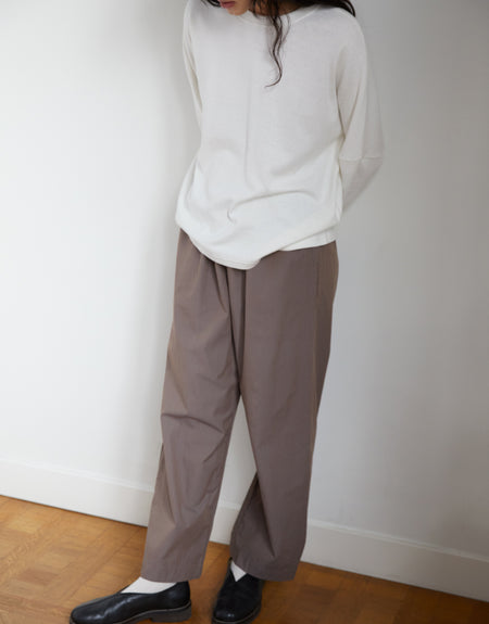 the ease trouser - red brown stripe | Deiji Studios