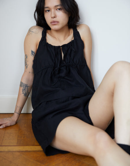 Deiji Studios Long Lounger in Black Stripe main image 0