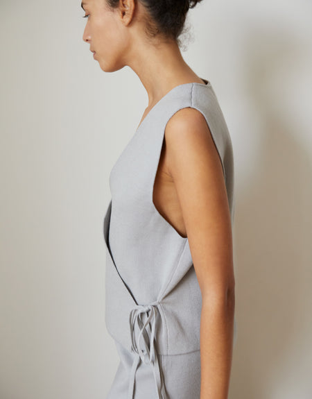the tie knit top - grey | Deiji Studios