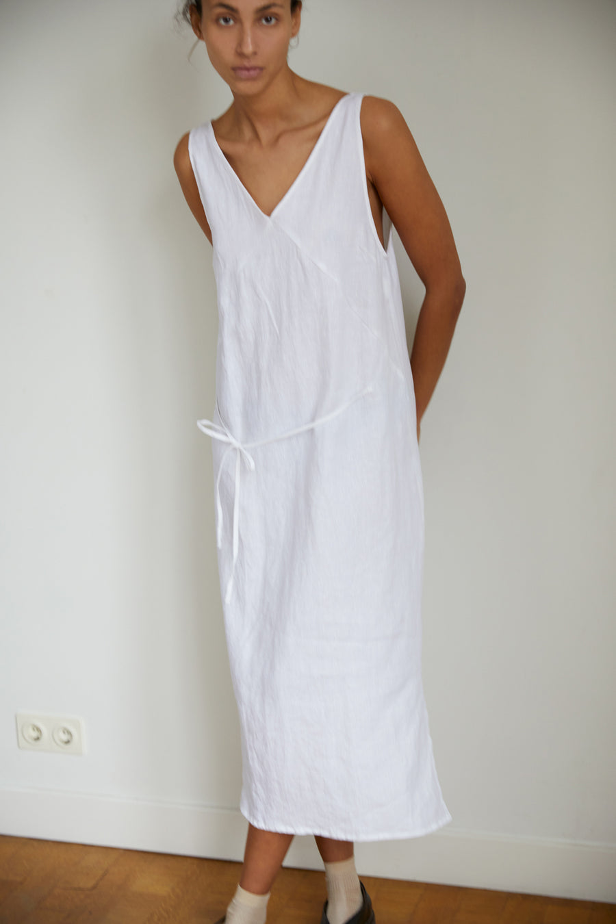the slip dress - white