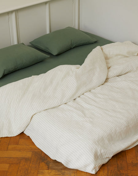Duvet cover - Botanical stripe | Deiji Studios
