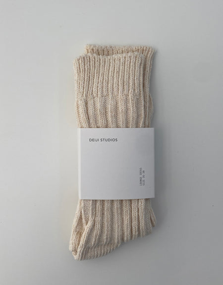 the woven sock - cream | Deiji Studios