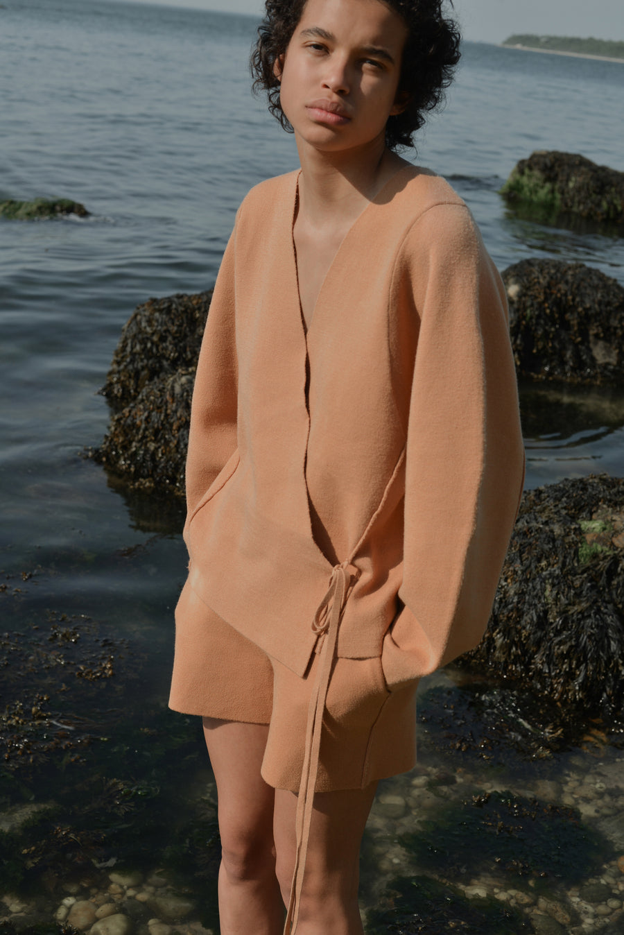 the tie cardigan - camel