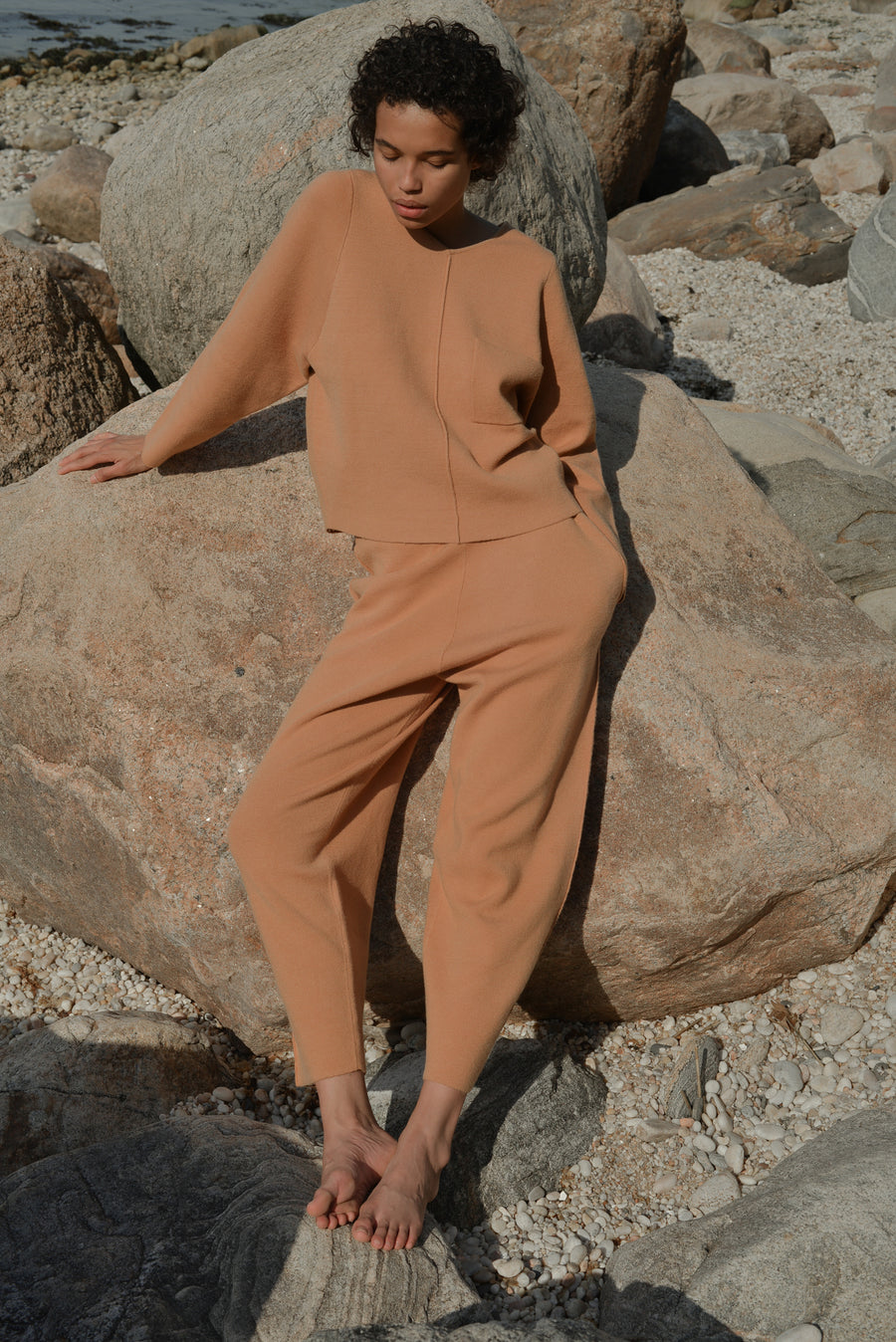 the curved leg pant - camel