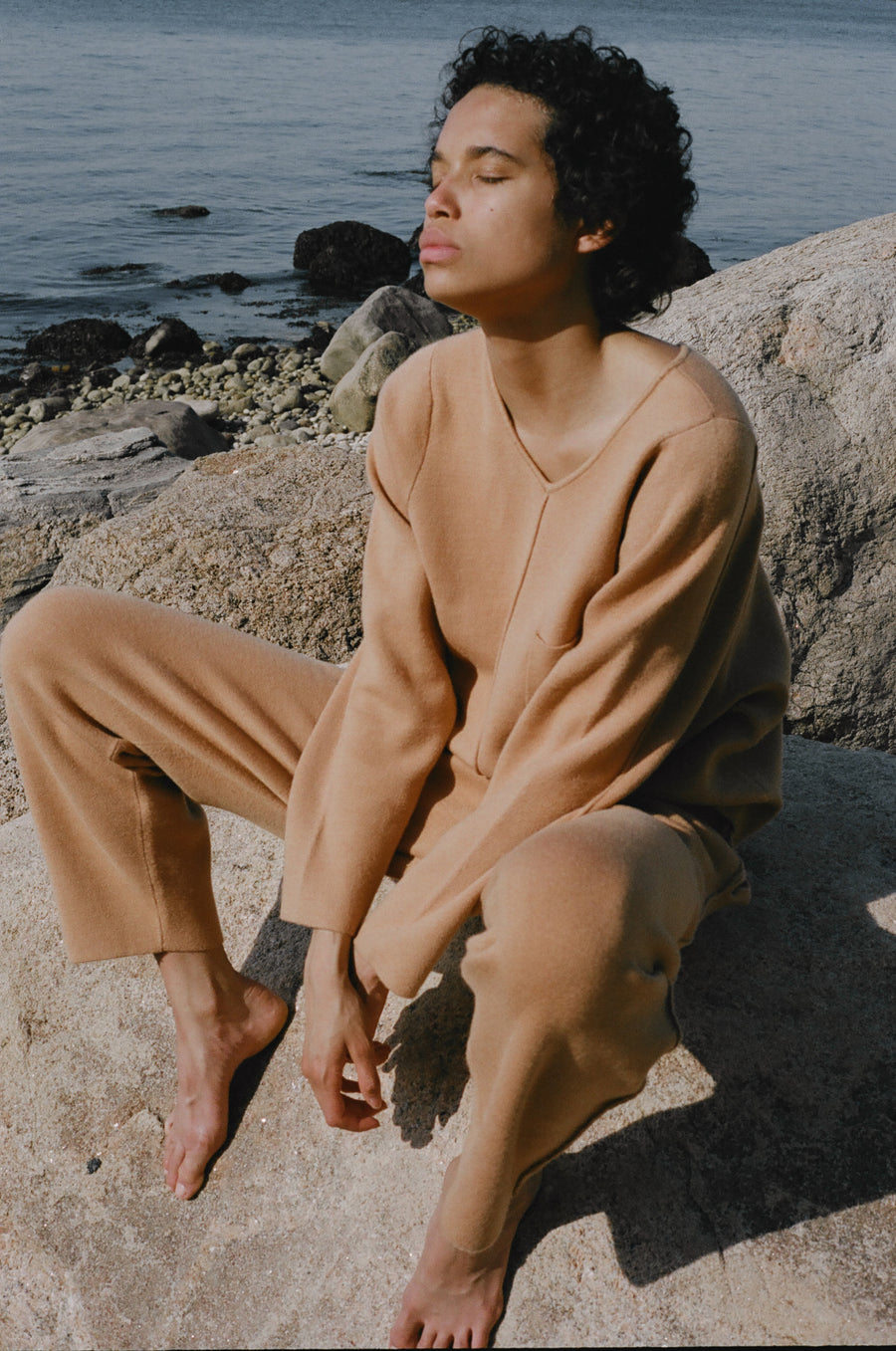 the curved leg pant - camel